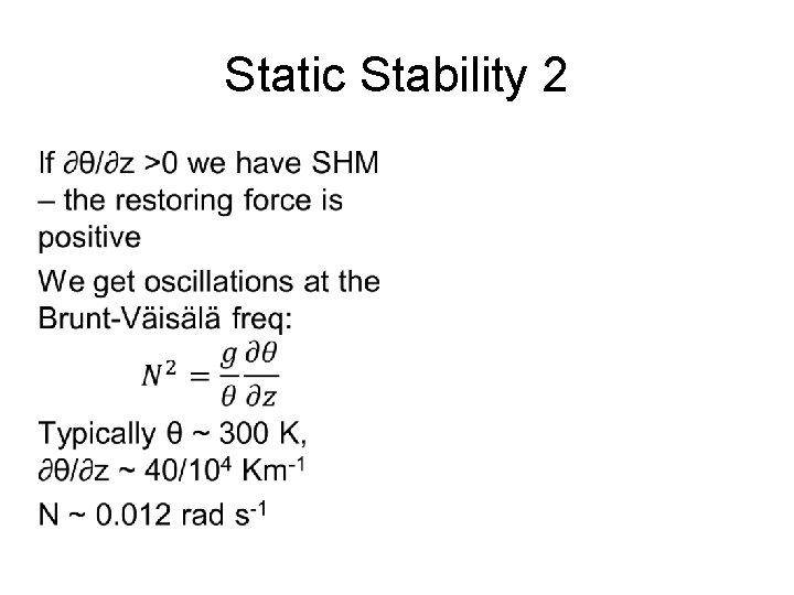 Static Stability 2 • 