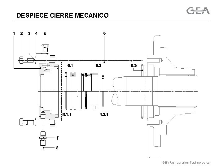 DESPIECE CIERRE MECANICO GEA Refrigeration Technologies 