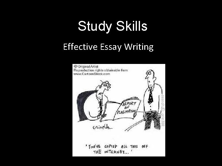 Study Skills Effective Essay Writing 