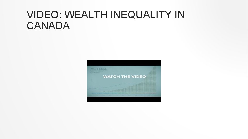 VIDEO: WEALTH INEQUALITY IN CANADA 