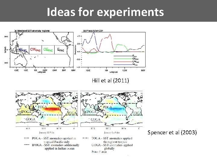 Ideas for experiments Hill et al (2011) Spencer et al (2003) 