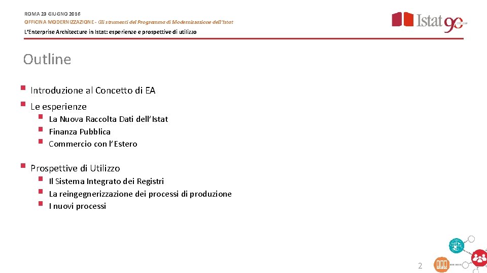 ROMA 23 GIUGNO 2016 OFFICINA MODERNIZZAZIONE - Gli strumenti del Programma di Modernizzazione dell’Istat