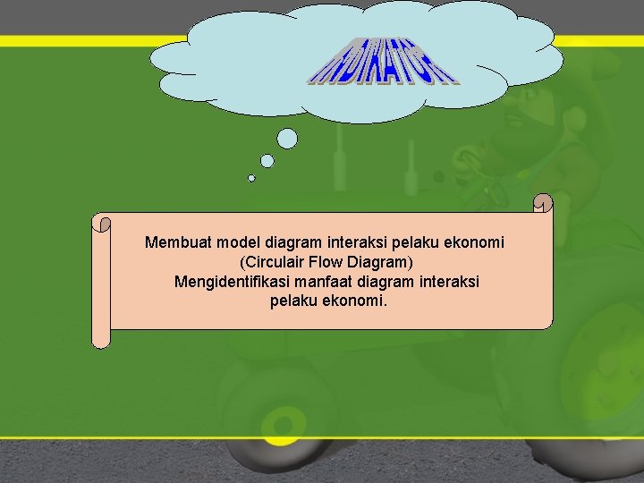 Membuat model diagram interaksi pelaku ekonomi (Circulair Flow Diagram) Mengidentifikasi manfaat diagram interaksi pelaku