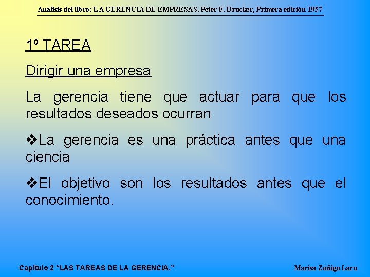 Análisis del libro: LA GERENCIA DE EMPRESAS, Peter F. Drucker, Primera edición 1957 1º