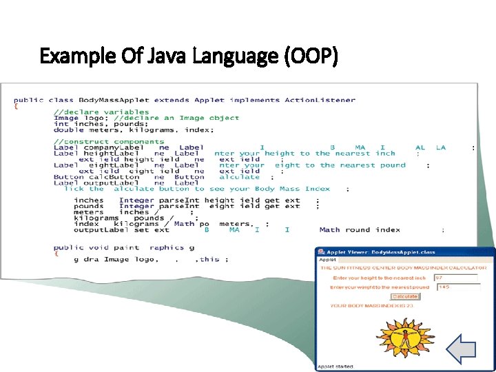 Example Of Java Language (OOP) Example Of Java Language (OOP)