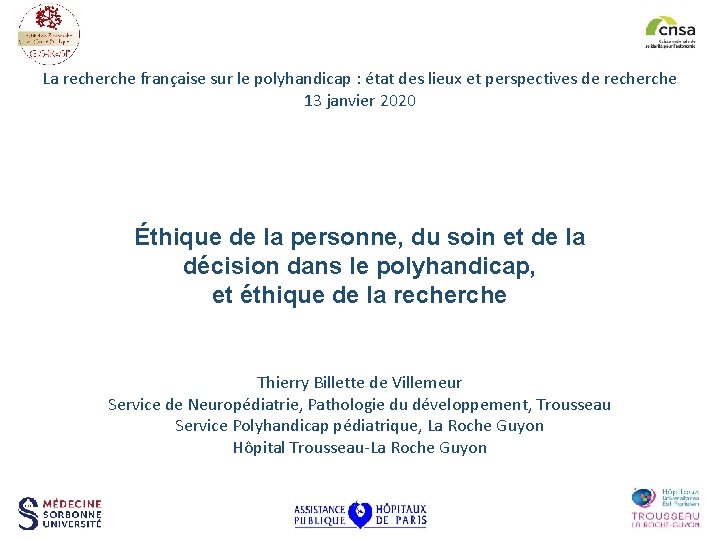 La recherche française sur le polyhandicap : état des lieux et perspectives de recherche