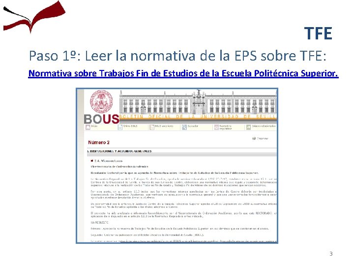 TFE Paso 1º: Leer la normativa de la EPS sobre TFE: Normativa sobre Trabajos