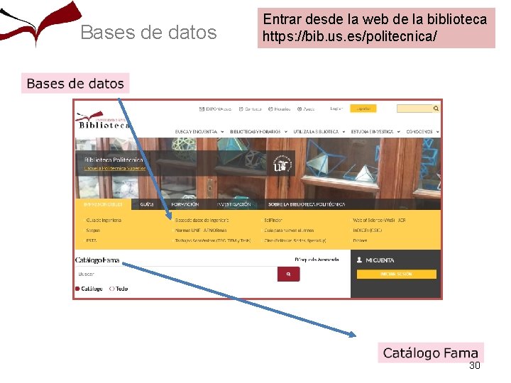 Bases de datos Entrar desde la web de la biblioteca https: //bib. us. es/politecnica/ Bases de datos Entrar desde la web de la biblioteca https: //bib. us. es/politecnica/