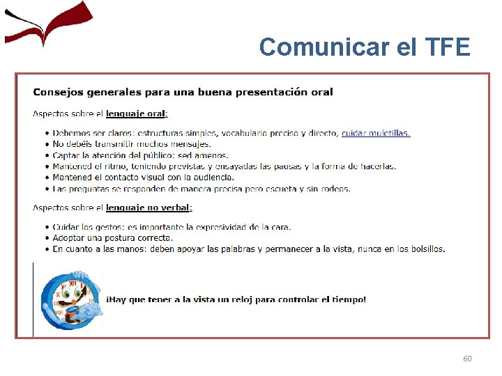 Comunicar el TFE 60 