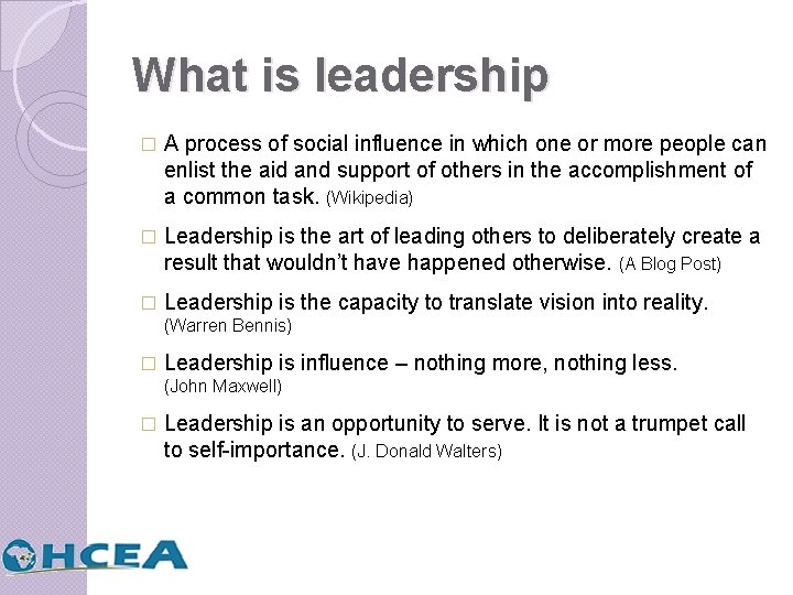 What is leadership � A process of social influence in which one or more