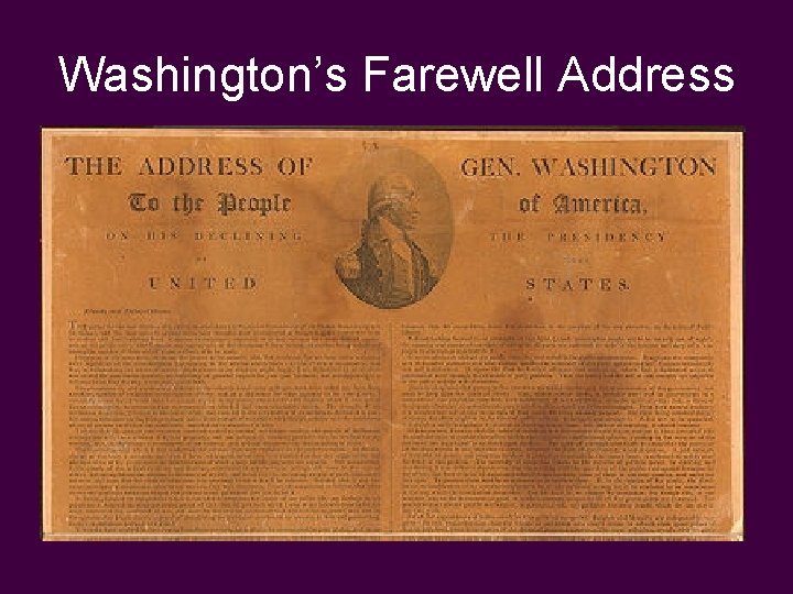 Washington’s Farewell Address 