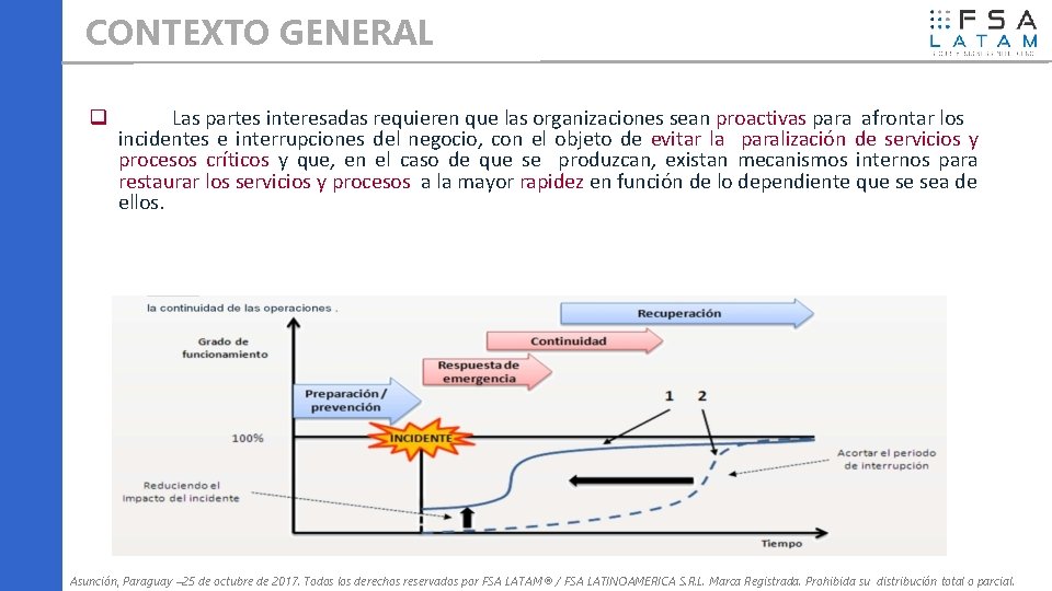 CONTEXTO GENERAL q Las partes interesadas requieren que las organizaciones sean proactivas para afrontar