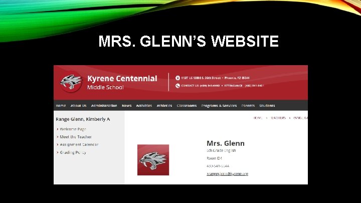 MRS. GLENN’S WEBSITE 