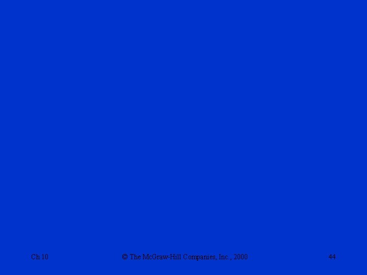 Ch 10 © The Mc. Graw-Hill Companies, Inc. , 2000 44 