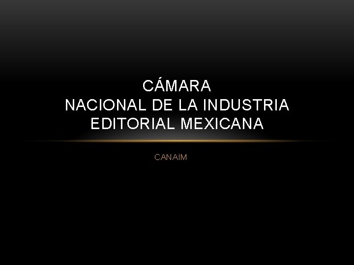 CÁMARA NACIONAL DE LA INDUSTRIA EDITORIAL MEXICANAIM 