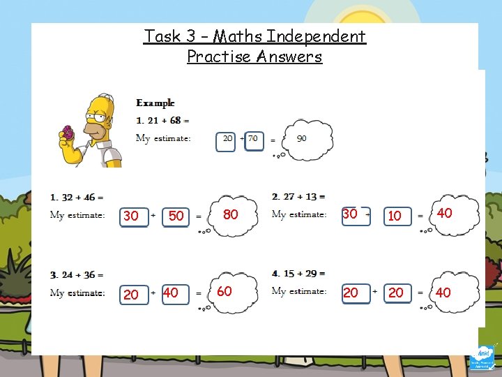 Task 3 – Maths Independent Practise Answers https: //www. topmarks. co. uk/maths-games/hit-the-button 30 20