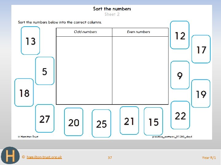 © hamilton-trust. org. uk 37 Year R/1 