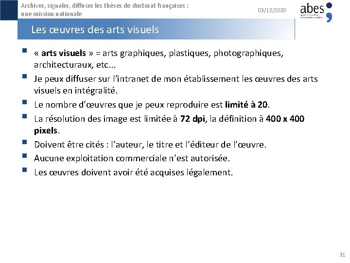 Archiver, signaler, diffuser les thèses de doctorat françaises : une mission nationale 03/12/2020 Les