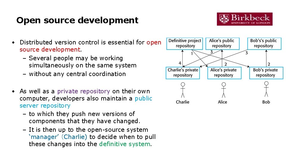 Open source development • Distributed version control is essential for open source development. – Open source development • Distributed version control is essential for open source development. –