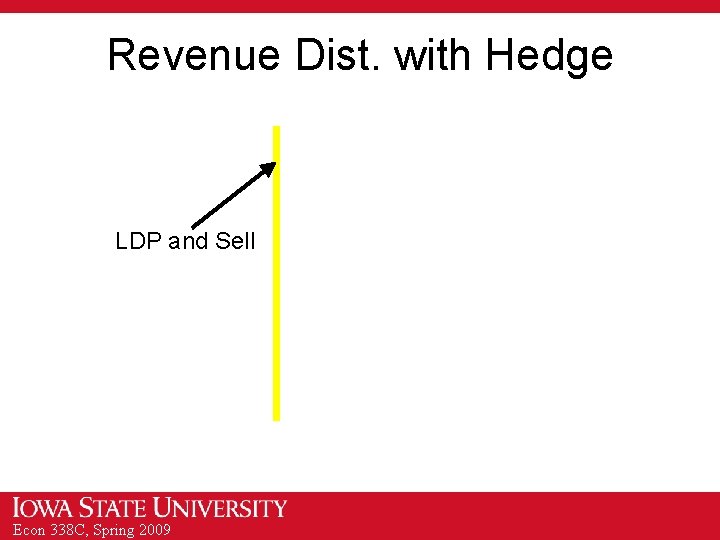 Revenue Dist. with Hedge LDP and Sell Econ 338 C, Spring 2009 