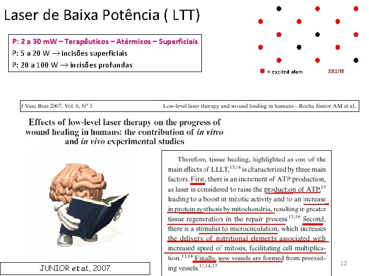 Laser de Baixa Potência ( LTT) P: 2 a 30 m. W – Terapêuticos Laser de Baixa Potência ( LTT) P: 2 a 30 m. W – Terapêuticos