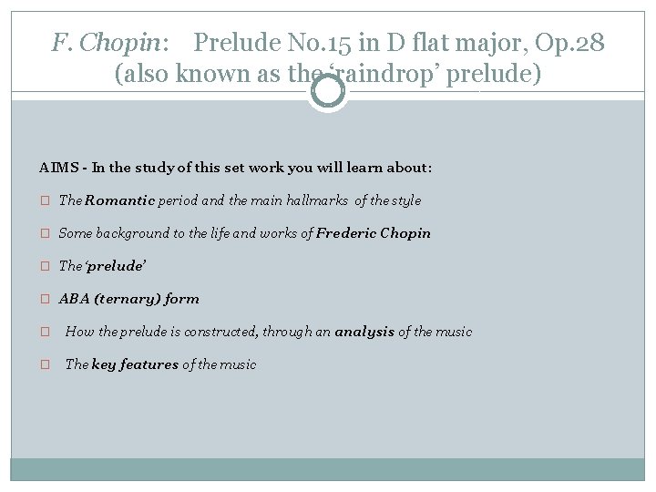F. Chopin: Prelude No. 15 in D flat major, Op. 28 (also known as F. Chopin: Prelude No. 15 in D flat major, Op. 28 (also known as