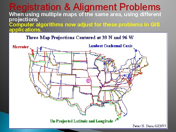 Registration & Alignment Problems When using multiple maps of the same area, using different