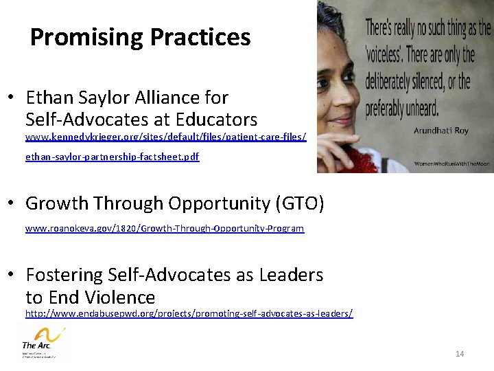 Promising Practices • Ethan Saylor Alliance for Self-Advocates at Educators www. kennedykrieger. org/sites/default/files/patient-care-files/ ethan-saylor-partnership-factsheet.