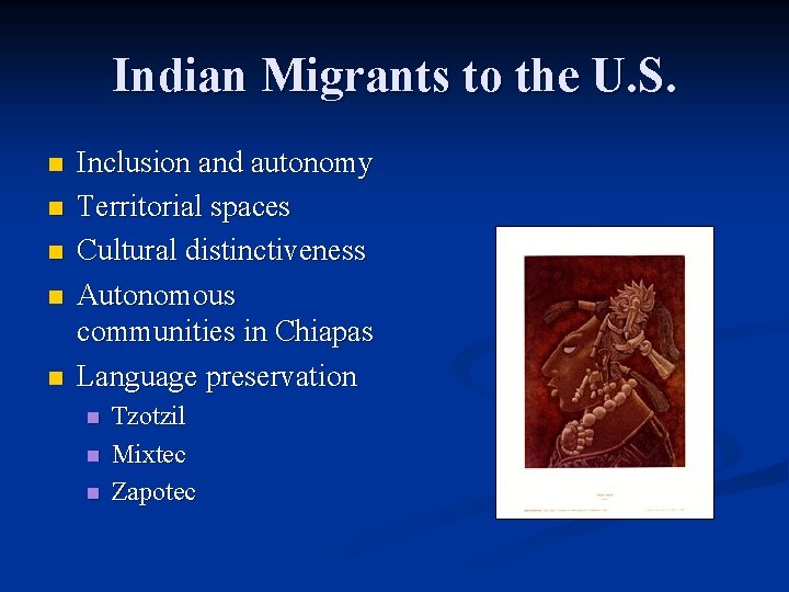 Indian Migrants to the U. S. n n n Inclusion and autonomy Territorial spaces Indian Migrants to the U. S. n n n Inclusion and autonomy Territorial spaces