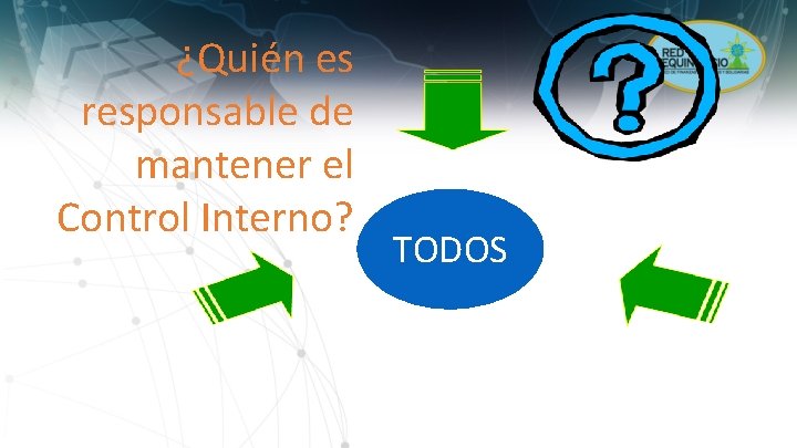 ¿Quién es responsable de mantener el Control Interno? TODOS 