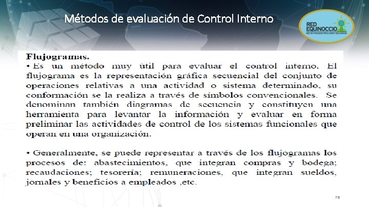 Métodos de evaluación de Control Interno 79 