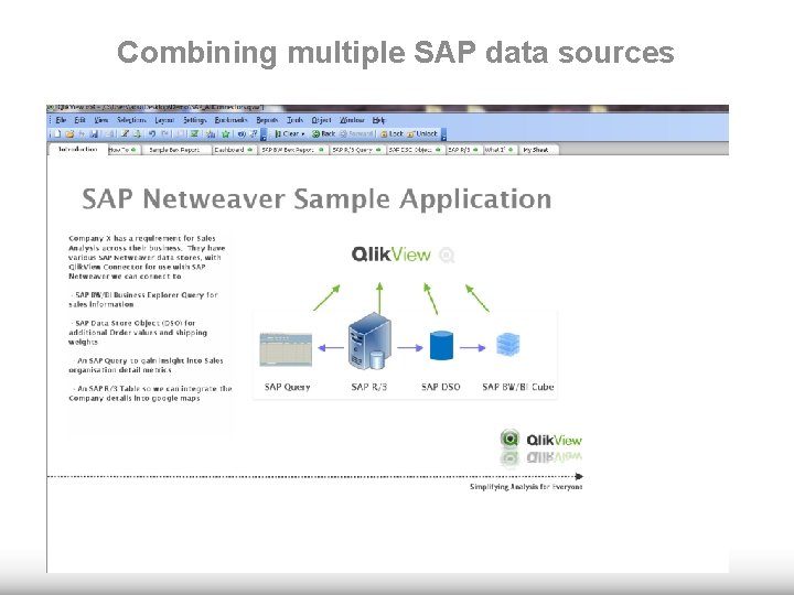 Combining multiple SAP data sources 
