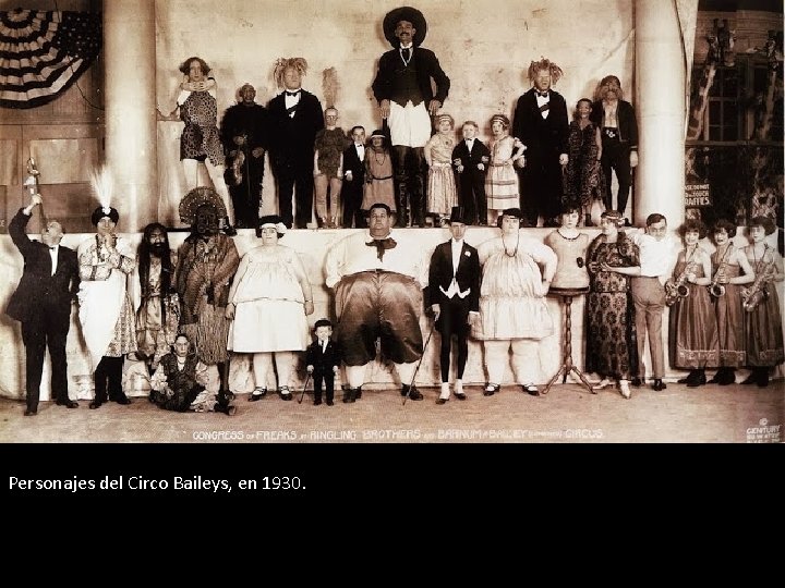 Personajes del Circo Baileys, en 1930. 
