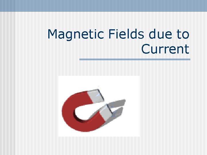 Magnetic Fields due to Current 