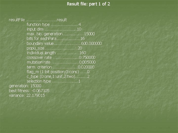 Result file: part 1 of 2 result. File. . . result function type. .