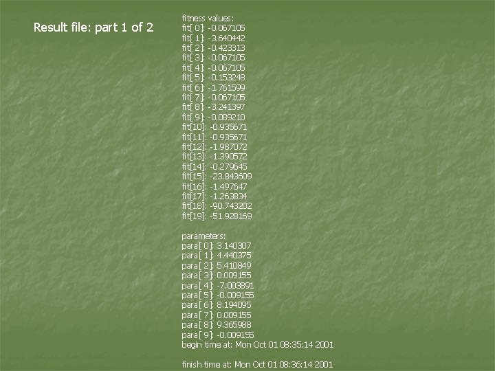 Result file: part 1 of 2 fitness values: fit[ 0]: -0. 067105 fit[ 1]: