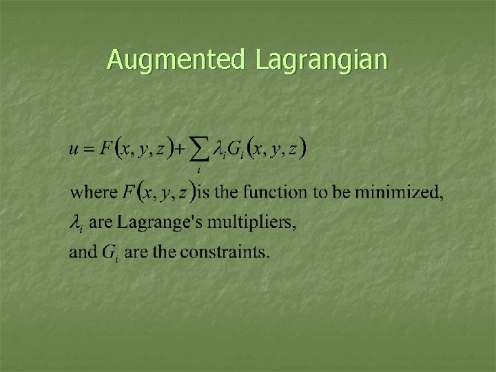 Augmented Lagrangian 
