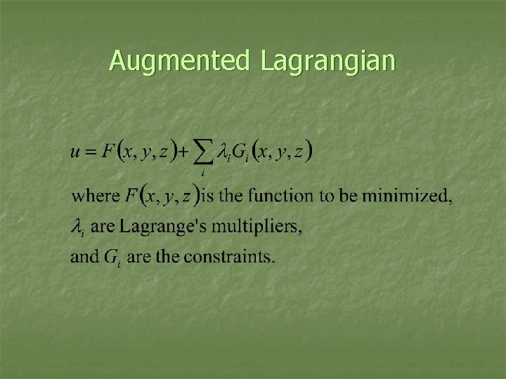 Augmented Lagrangian 