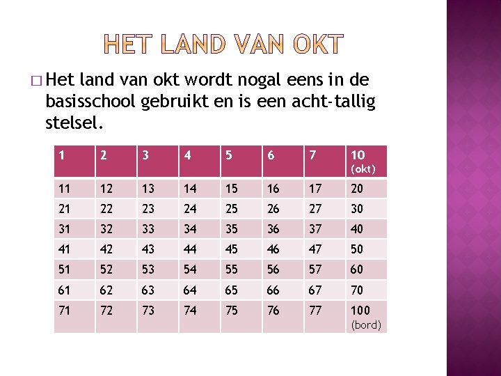 � Het land van okt wordt nogal eens in de basisschool gebruikt en is � Het land van okt wordt nogal eens in de basisschool gebruikt en is