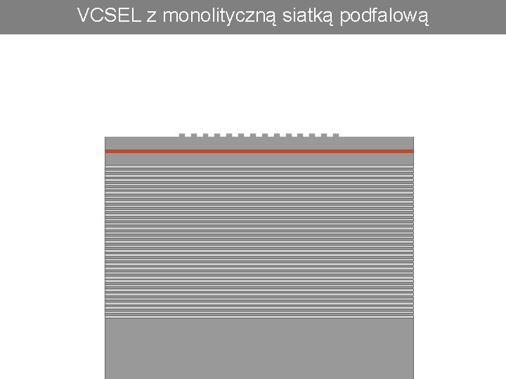 VCSEL z monolityczną siatką podfalową 