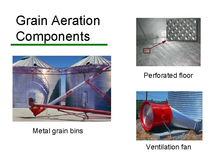 Grain Aeration Components Perforated floor Metal grain bins Ventilation fan 