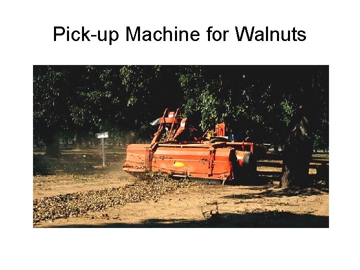 Pick-up Machine for Walnuts 