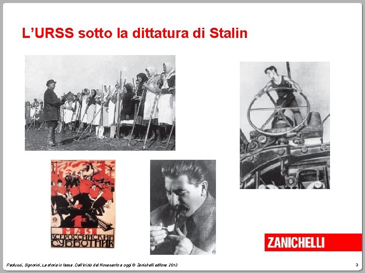 L’URSS sotto la dittatura di Stalin Paolucci, Signorini, La storia in tasca. Dall’inizio del