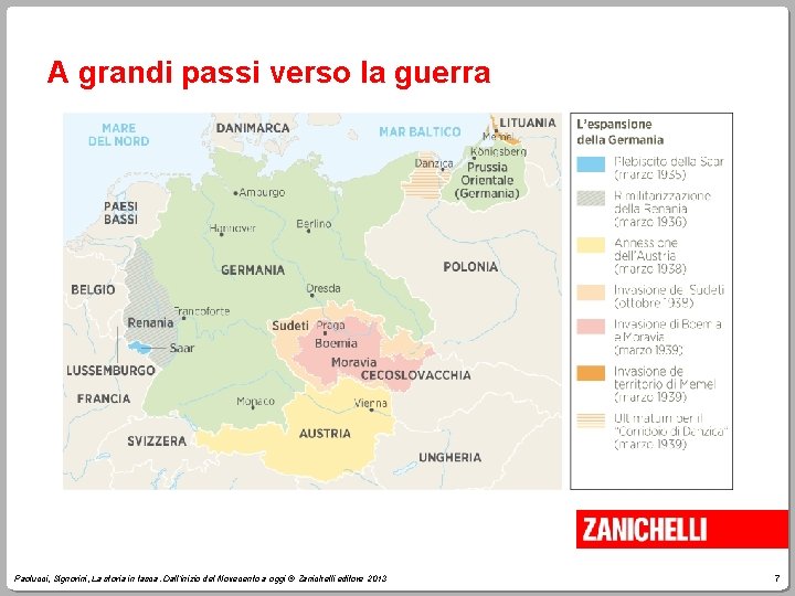 A grandi passi verso la guerra Paolucci, Signorini, La storia in tasca. Dall’inizio del