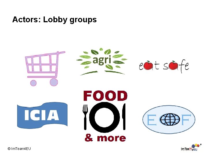 Actors: Lobby groups © Im. Team 4 EU 