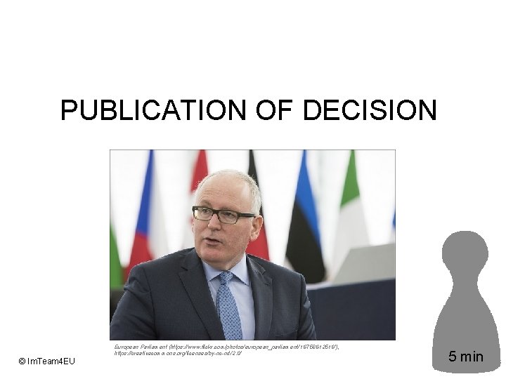 PUBLICATION OF DECISION European Parliament (https: //www. flickr. com/photos/european_parliament/16758612516/), https: //creativecommons. org/licenses/by-nc-nd/2. 0/ ©