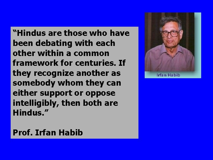 “Hindus are those who have been debating with each other within a common framework