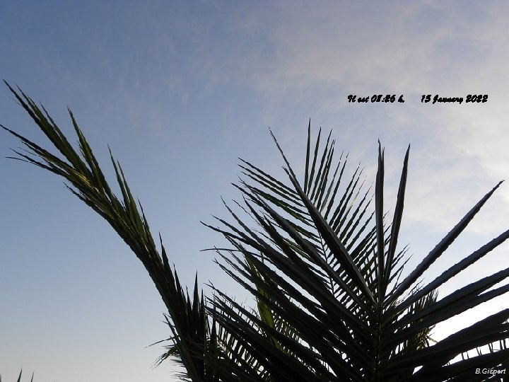 Il est 08: 26 h. 15 January 2022 