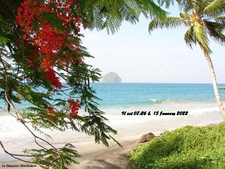 Il est 08: 26 h. 15 January 2022 Le Diamant- Martinique 
