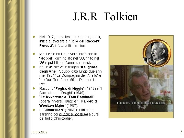 J. R. R. Tolkien l Nel 1917, convalescente per la guerra, inizia a lavorare